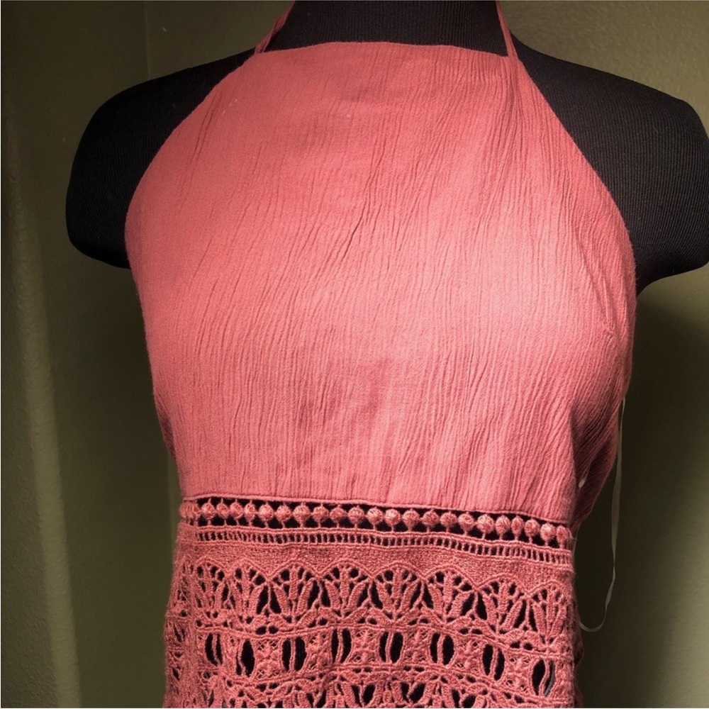 American Eagle Burgundy Halter Top